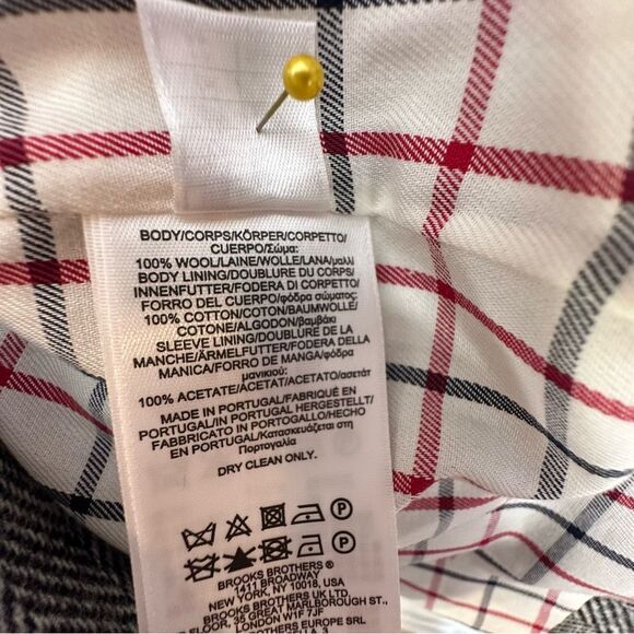 Brooks Brothers Wool Herringbone Elbow Patch Blazer | Size 2 - Picture 9 of 14